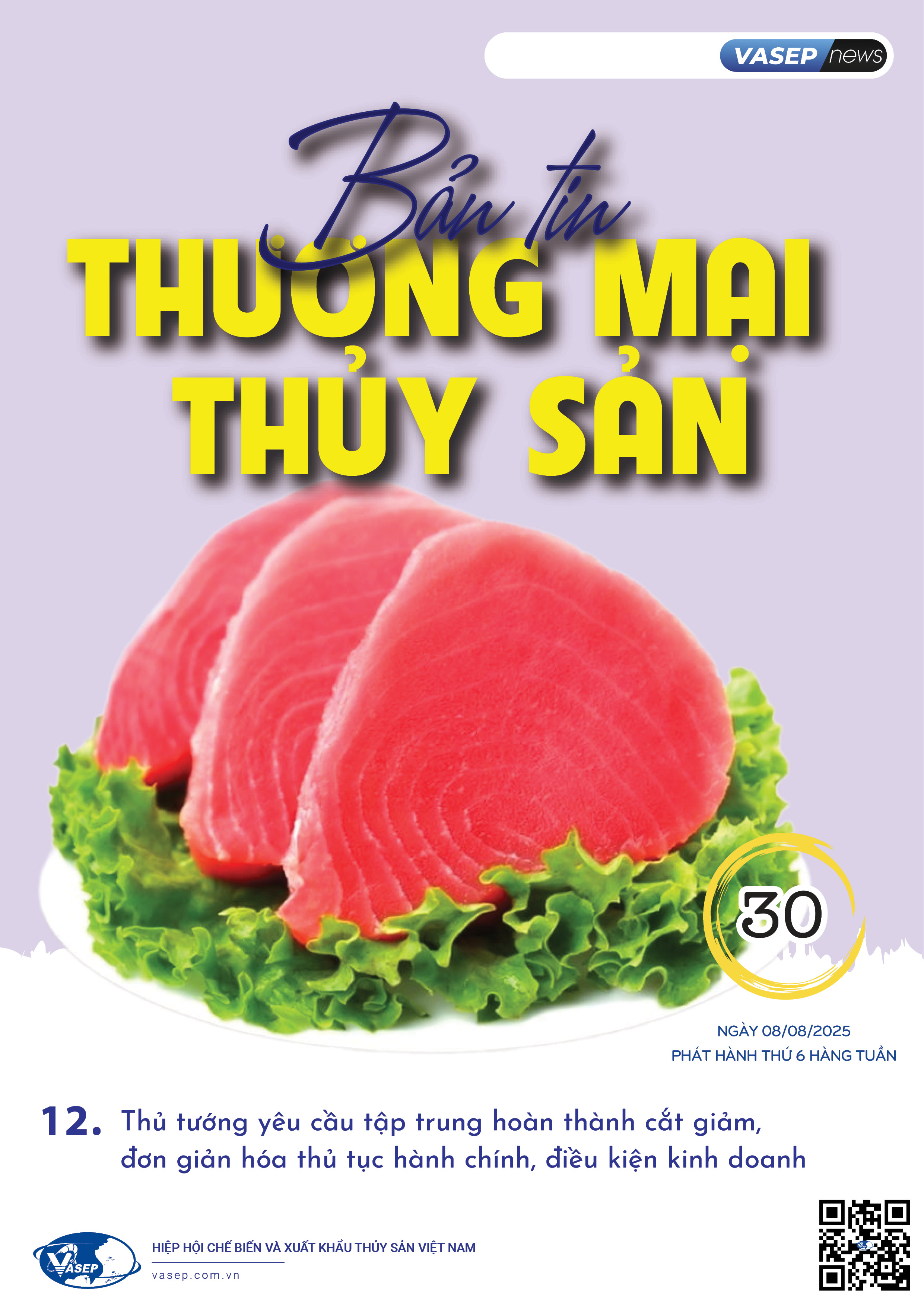 Bản tin tuần Thương mại Thủy sản số 30-2025