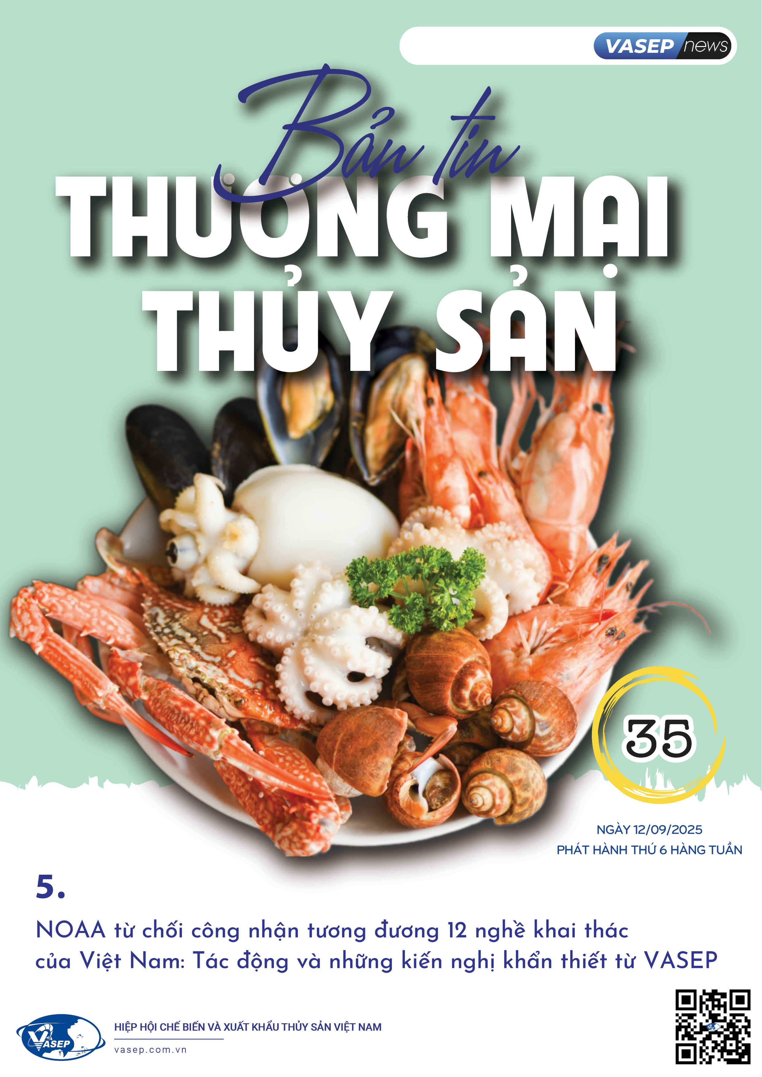Bản tin tuần Thương mại Thủy sản số 35-2025