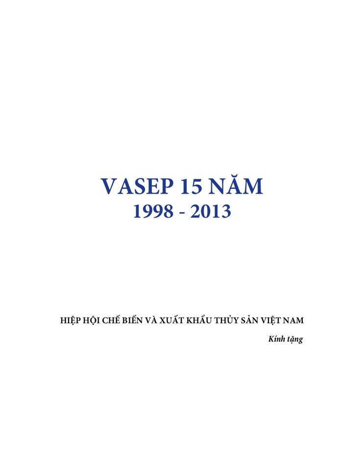 Sách ảnh VASEP 15 năm