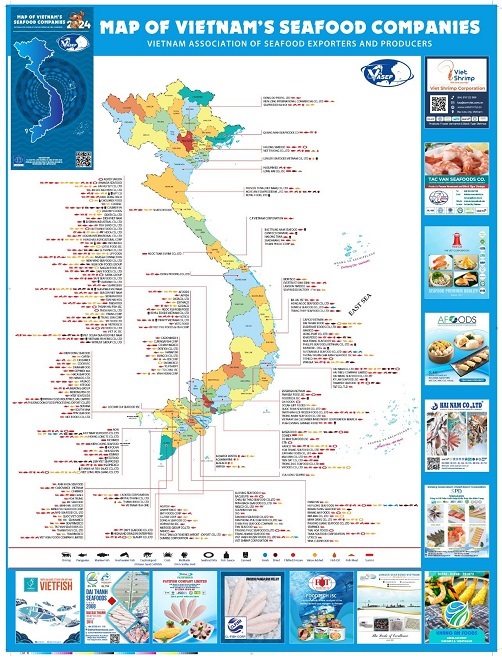 Bản đồ Doanh nghiệp Thuỷ sản Việt Nam - Map of Vietnams seafood companies