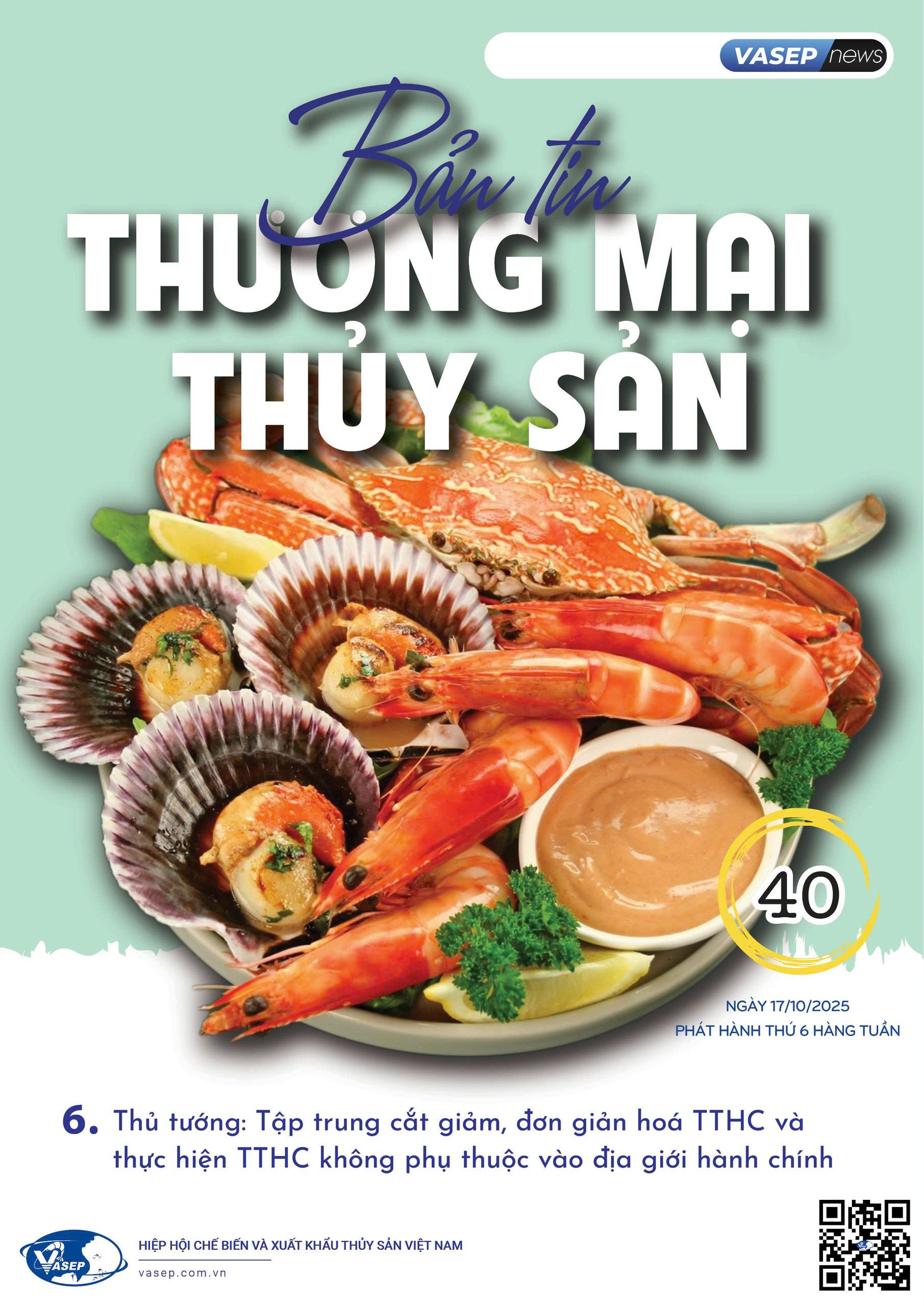 Bản tin tuần Thương mại Thủy sản số 40-2025