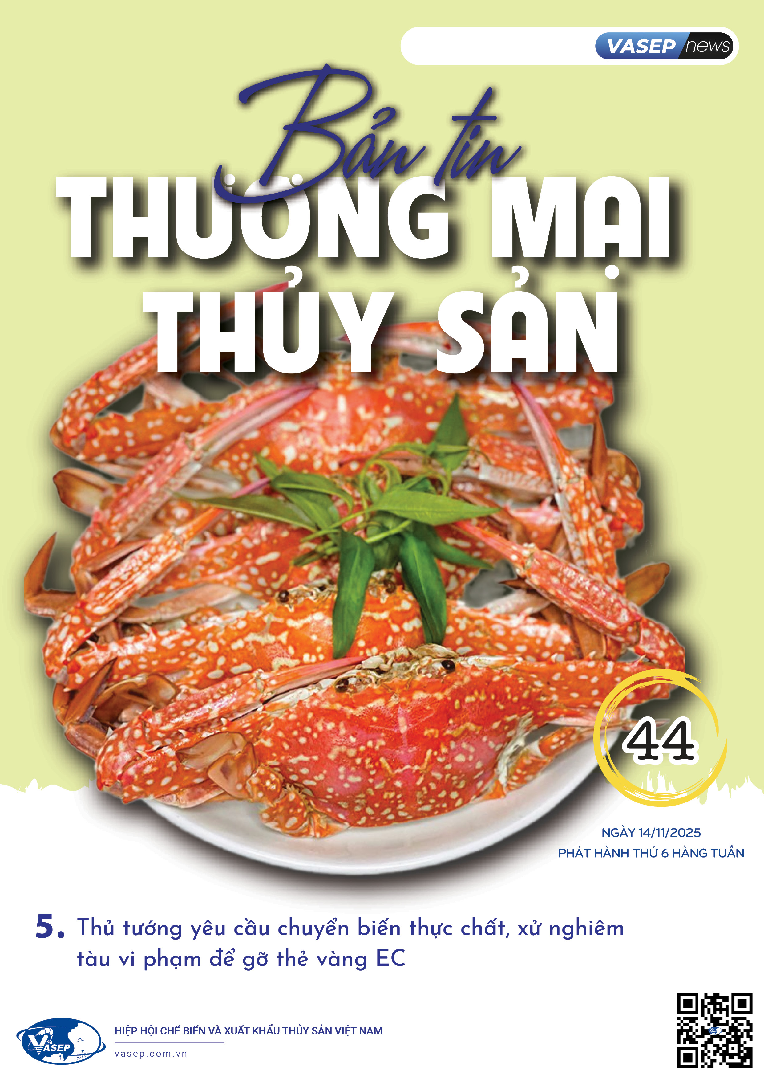 Bản tin tuần Thương mại Thủy sản số 44-2025