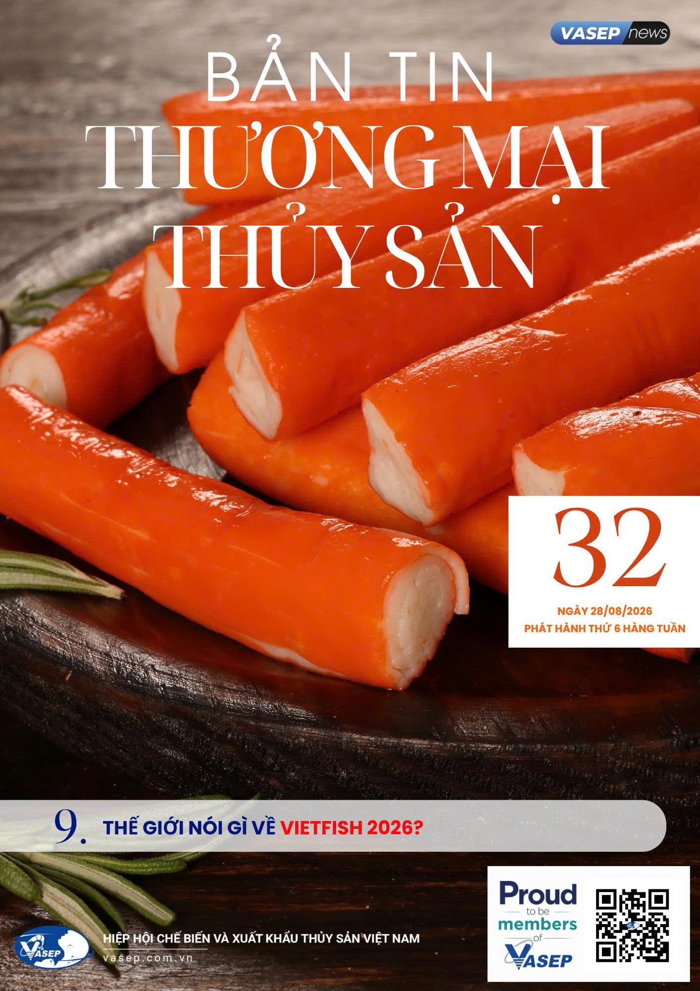 Bản tin tuần Thương mại Thủy sản số 32-2026