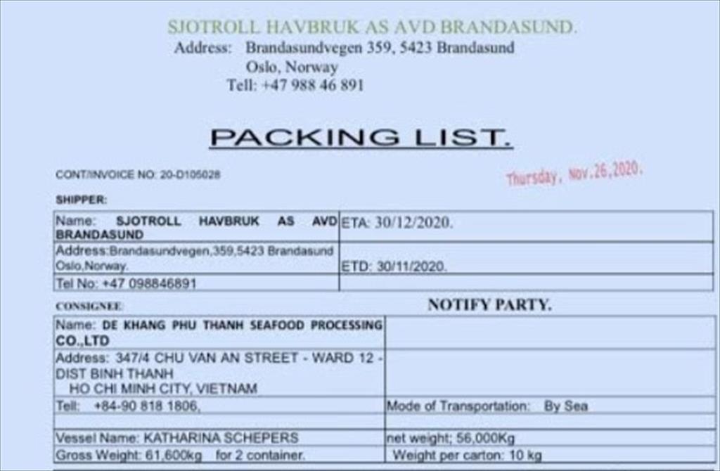 Thư cảnh báo giao dịch