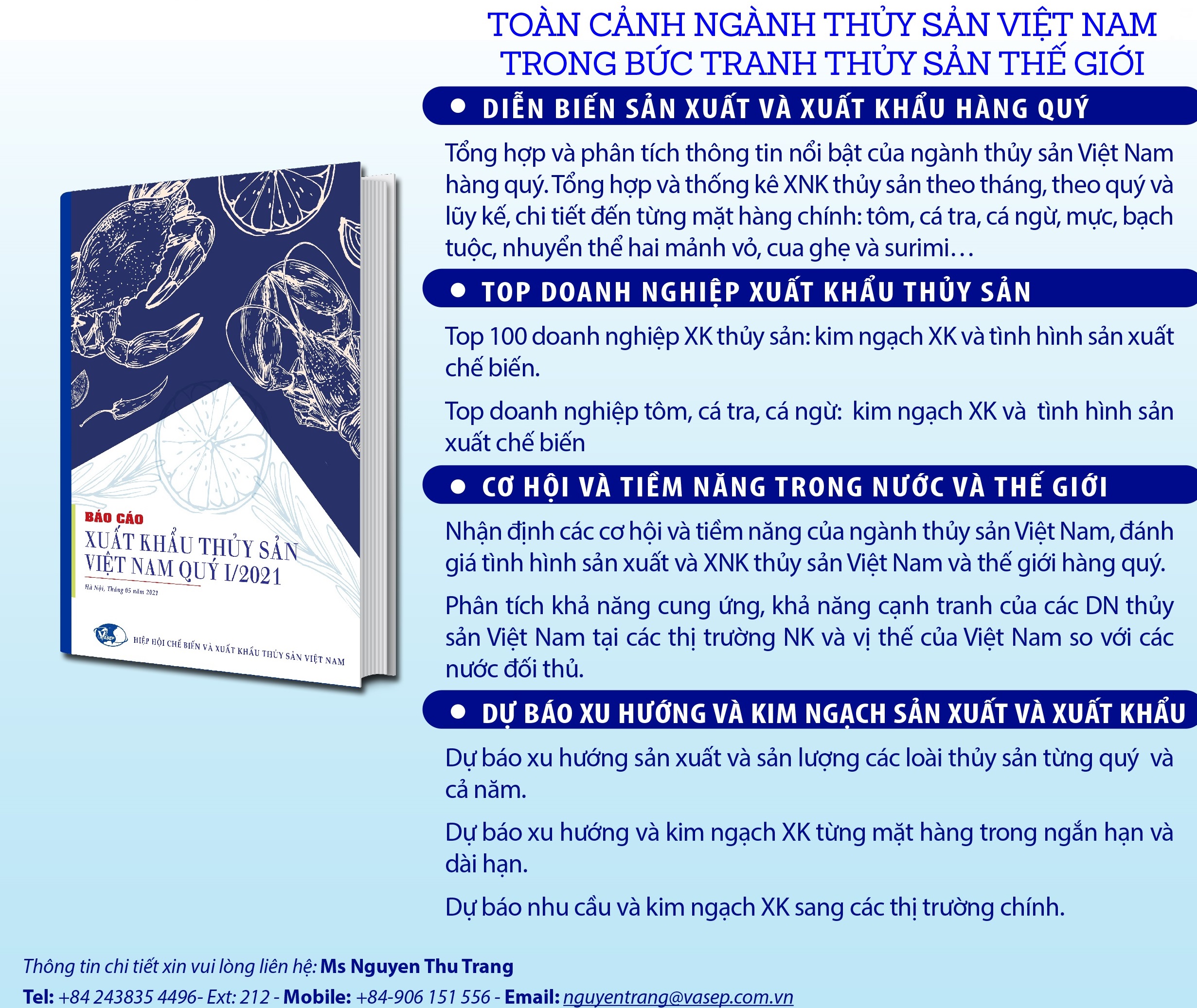 BÁO CÁO XUẤT KHẨU THỦY SẢN VIỆT NAM