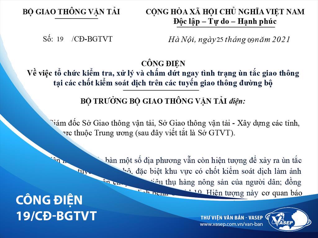 Bộ trưởng GTVT Chấm dứt ngay ùn tắc giao thông ở chốt kiểm soát dịch