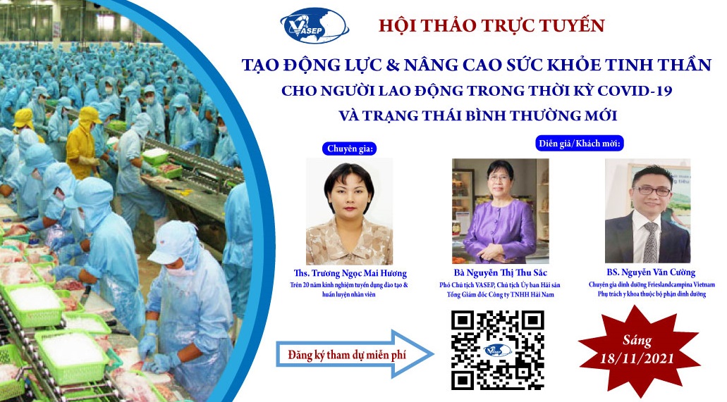 Mời tham dự Hội thảo  Tạo động lực và nâng cao sức khỏe tinh thần cho người lao động trong thời kỳ Covid-19 và trạng thái bình thường mới