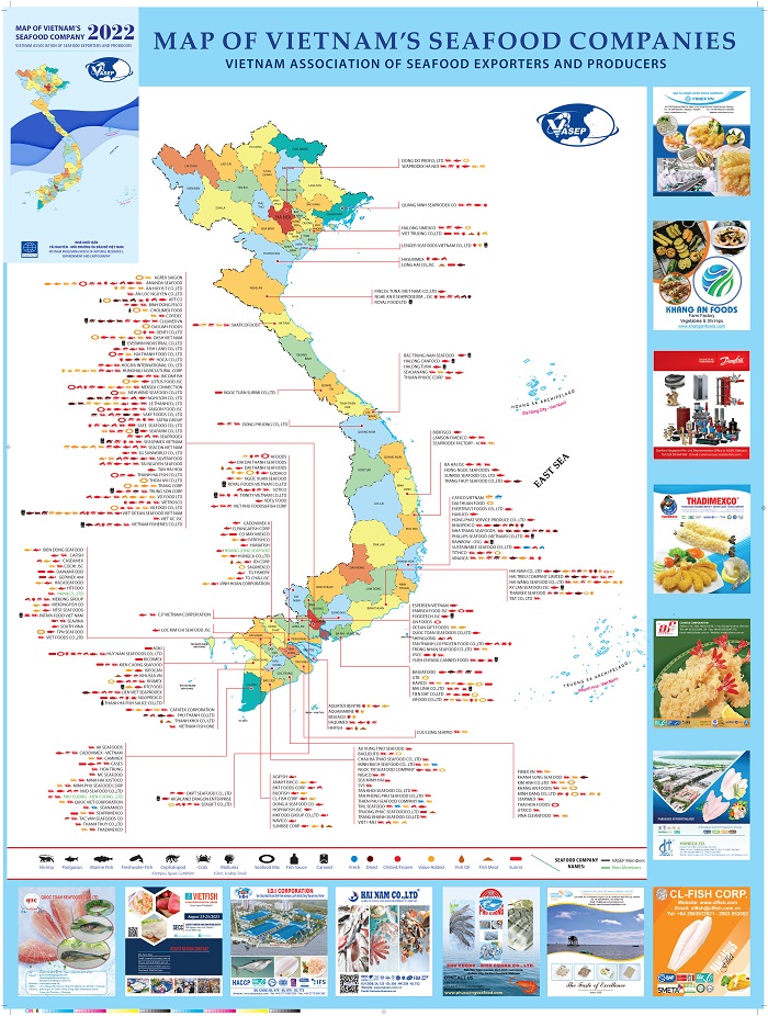 Thông báo phát hành ấn phẩm “Bản đồ Các DN Thủy sản Việt Nam 2022”  Tháng 82022