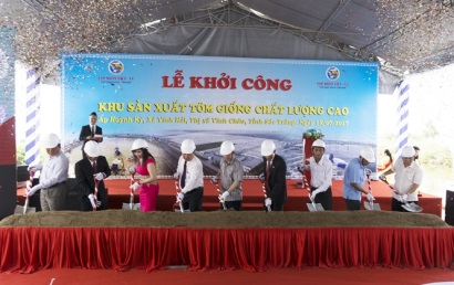 Sóc Trăng khởi công khu sản xuất tôm giống chất lượng cao