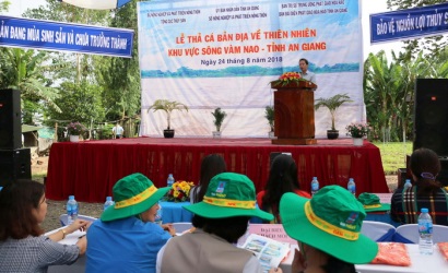 An Giang Tổ chức thả cá giống tái tạo nguồn lợi thủy sản