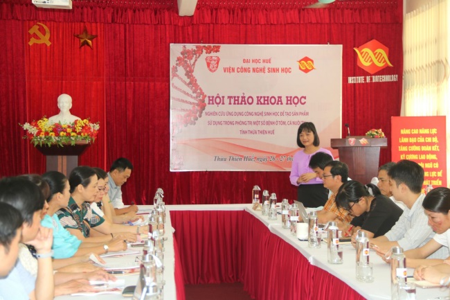 Nhiều sản phẩm ứng dụng từ nghiên cứu phòng trị bệnh cho tôm, cá