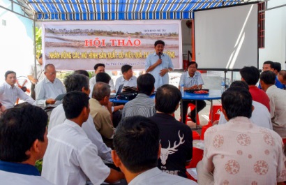 Phú Tân (Cà Mau) Hội thảo mô hình nuôi tôm quảng canh cải tiến ít thay nước