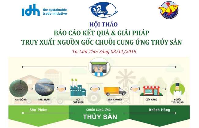 Mời tham dự hội thảo Báo cáo kết quả khảo sát và Giải pháp Truy xuất nguồn gốc Chuỗi cung ứng thủy sản