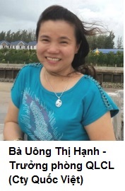 Bà Uông Thị Hạnh - Trưởng phòng QLCL (Cty Quốc Việt) Mảng vận động chính sách của VASEP rất hiệu quả cho doanh nghiệp